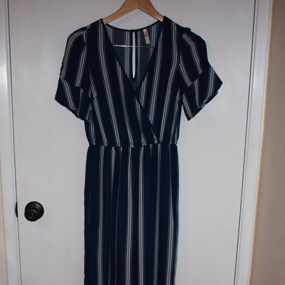 Navy and White Jumpsuit